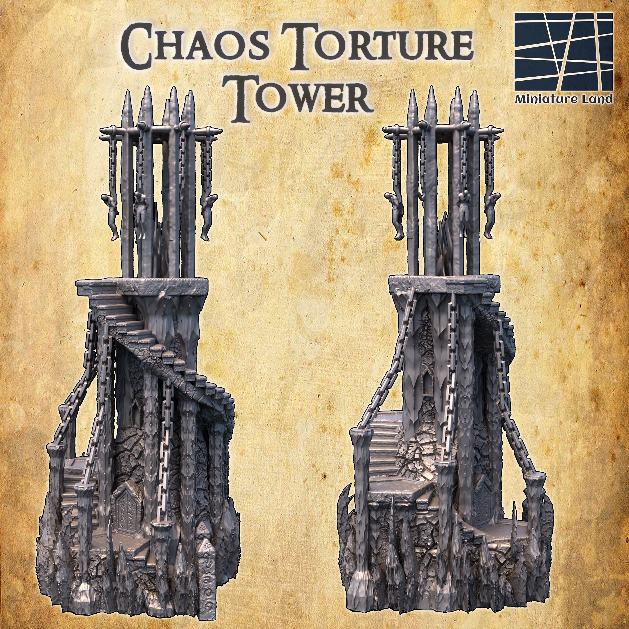 Chaos Torture Tower - Tabletop Terrain - 28 MM